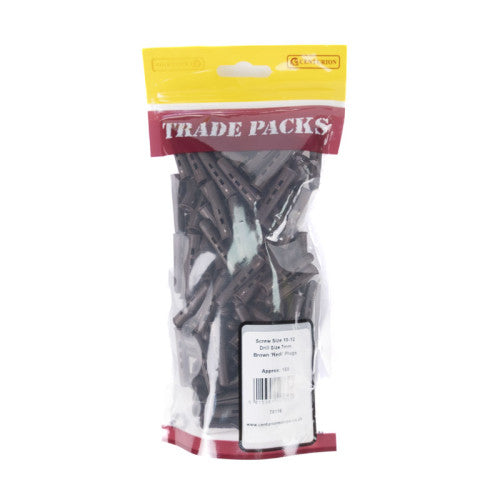Wallplugs - Brown - Screw Size 10-12 - (150 PK)