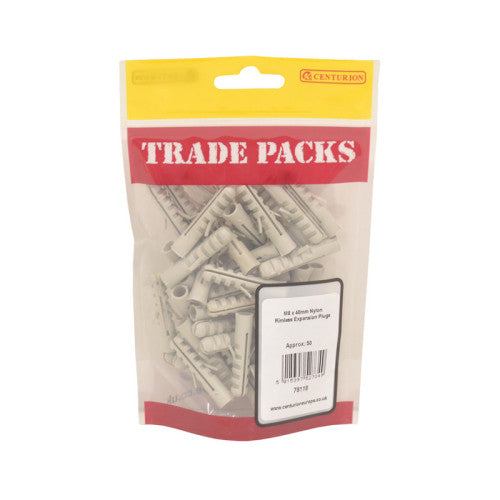 Rimless Expansion Plugs - Nylon - M8 x 40mm - (50 PK)