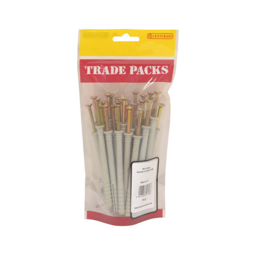 Hammer In Frame Fixings - Zinc Plated - M8 x 100mm - (22 PK)