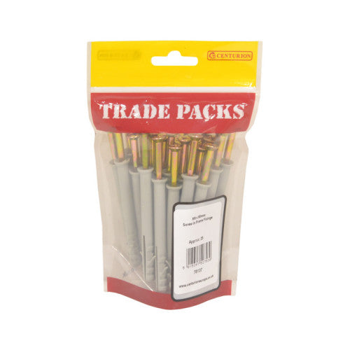 Screw In Frame Fixings - Zinc Plated - M8 x 80mm - (25 PK)