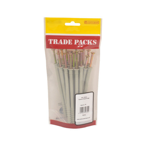 Screw In Frame Fixings - Zinc Plated - M8 x 120mm - (18 PK)