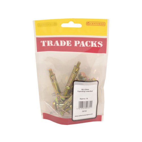 Expanding Loose Bolt - Zinc Plated - M6 x 25mm - (10 PK)