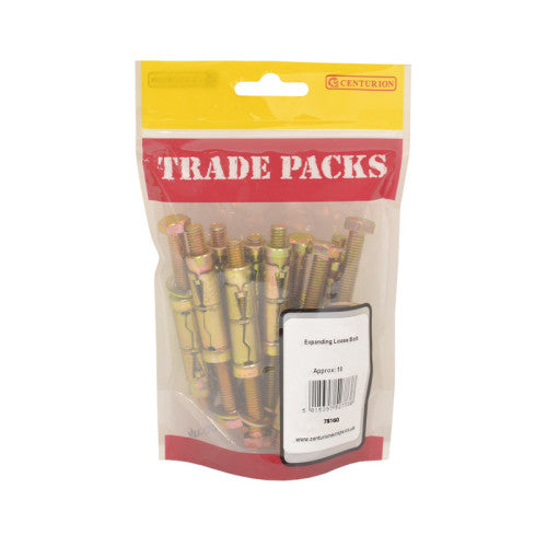 Expanding Loose Bolt - Zinc Plated - M10 x 50mm - (4 PK)