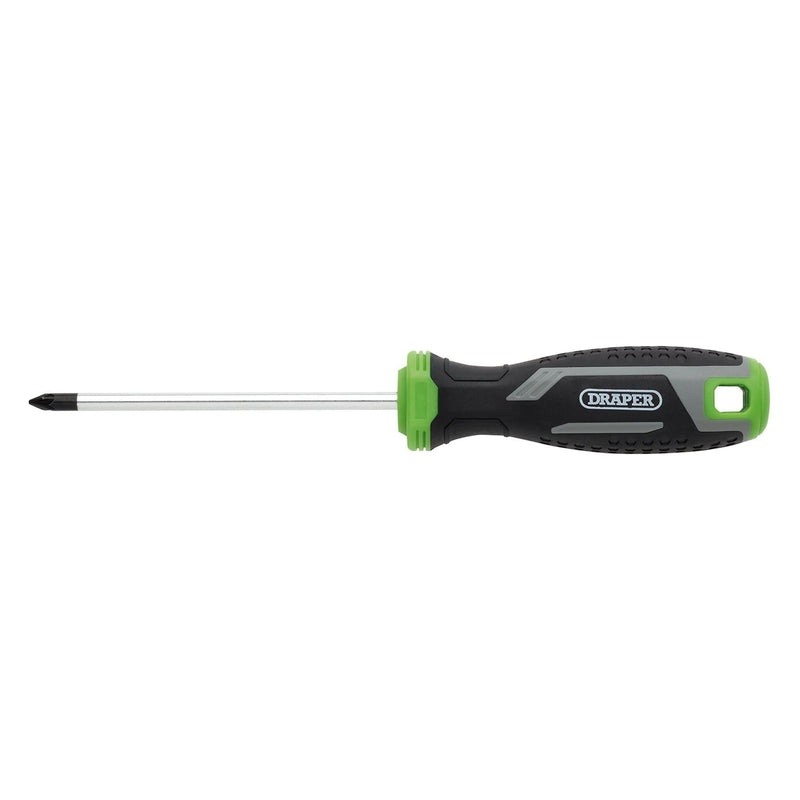 Draper Pozi Soft Grip Screwdriver, PZ1 x 100mm Draper - Town Tools