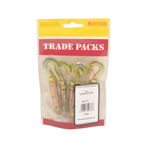 Expanding Hook Bolt - Zinc Plated - M8 - (6 PK)