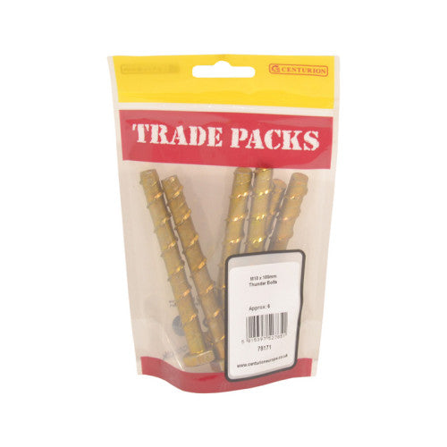 Thunder Bolts - Zinc Yellow Passivated - M10 x 100mm - (6 PK)