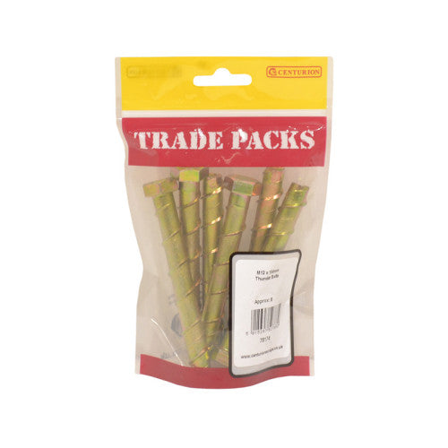 Thunder Bolts - Zinc Yellow Passivated - M12 x 100mm - (6 PK)
