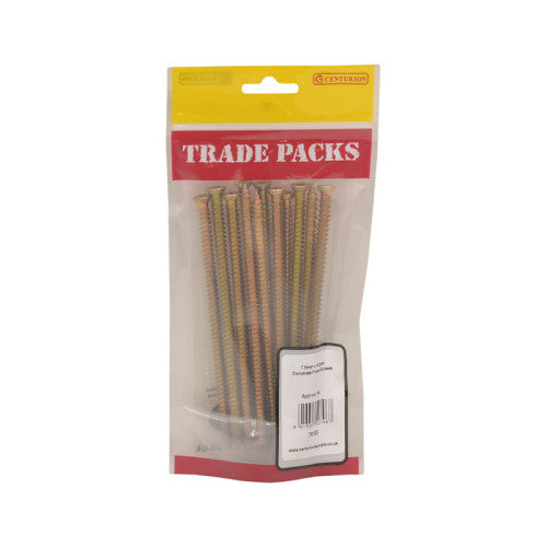 Concrete Frame Screws - Zinc Yellow Passivated - 7.5mm x 152mm - (14 PK)