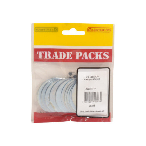 Flat Repair Washers - Zinc Plated - M10 x 50mm - (10 PK)