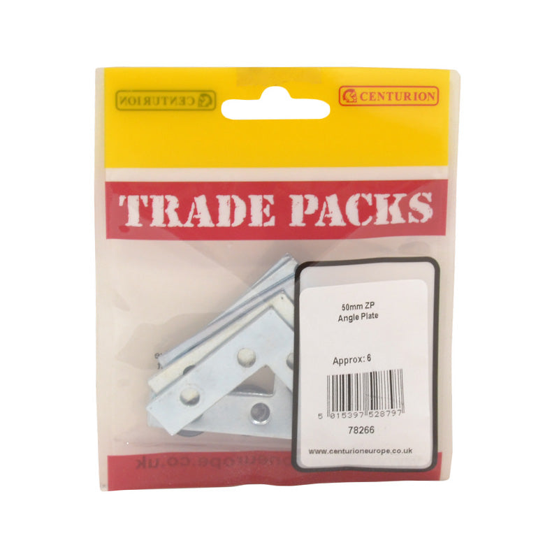 Angle Plate - Zinc Plated - 50mm - (6 PK)