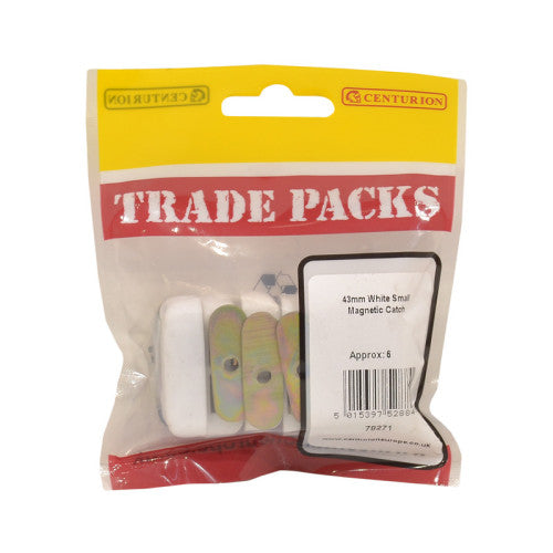 Magnetic Catch - White Small - 43mm - (6 PK)
