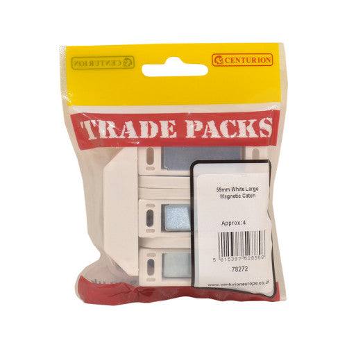 Magnetic Catch - White Large - 59mm - (4 PK)