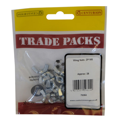 Wing Nuts - Zinc Plated - M5 - (25 PK)
