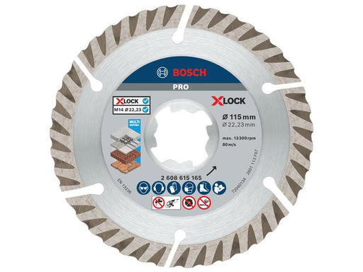 Bosch Powertool Accessories PRO Multi Material Diamond Cutting Disc 115 x 2 x 22.23mm Bosch Powertool Accessories - RockBottom Northampton