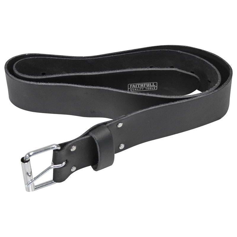 Faithfull Heavy-Duty Leather Belt Black Faithfull - RockBottom Northampton