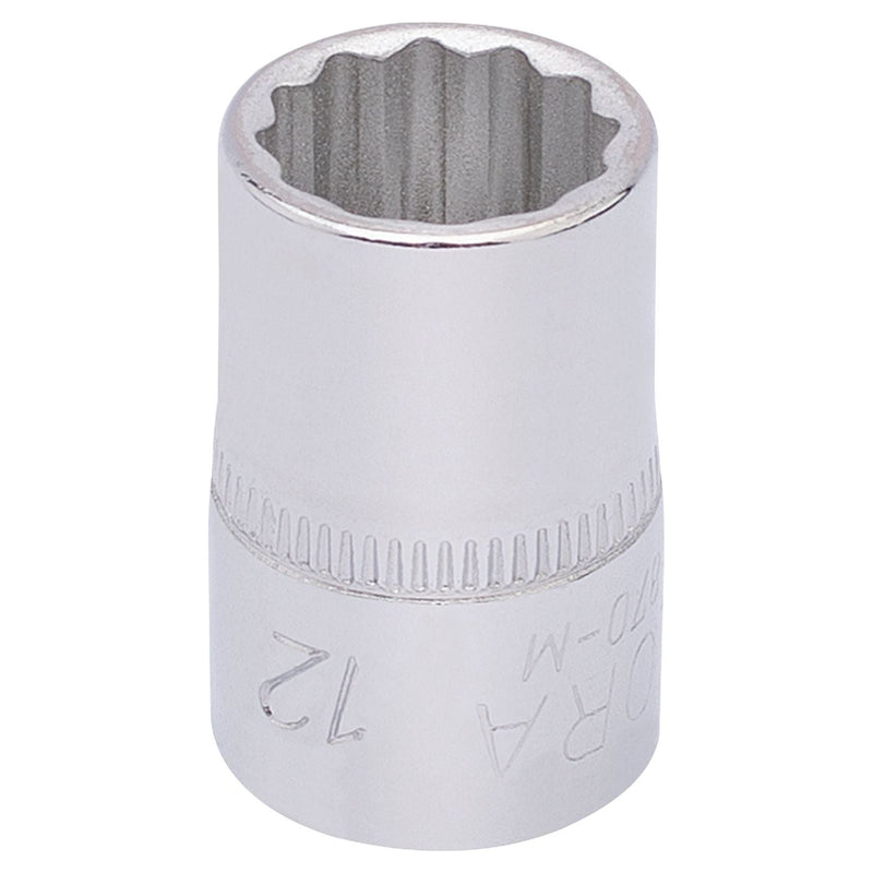 Draper Elora Bi-Hexagon Socket, 3/8" Sq. Dr., 12mm 25888 Draper - Town Tools 