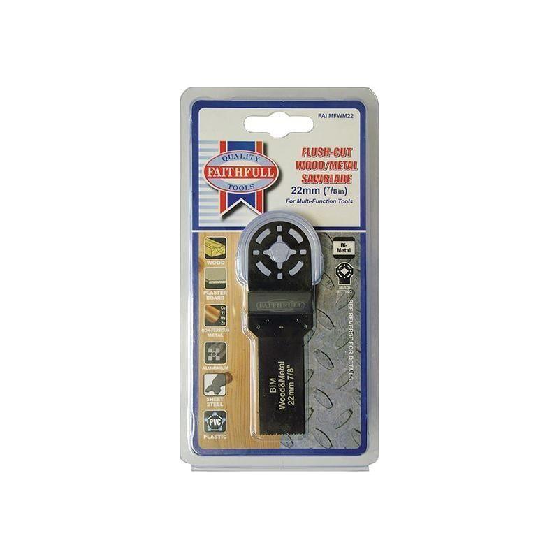 Faithfull Multi-Functional Tool Flush Cut Wood/Bi-Metal Blade 22mm Faithfull - RockBottom Northampton