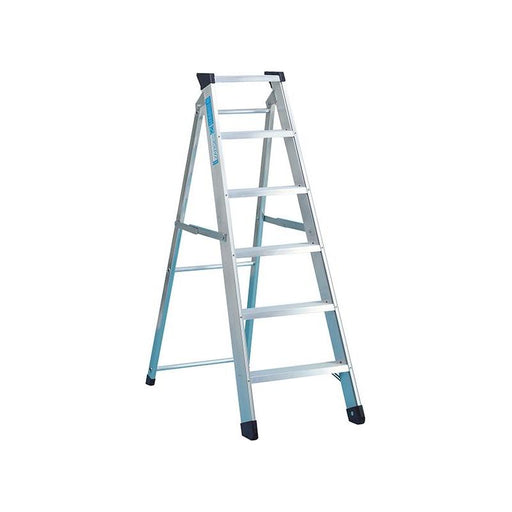 Zarges Industrial Swingback Steps, Open 1.51m Closed 1.66m 7 Rungs Zarges - RockBottom Northampton