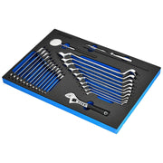 Bunker Ring Spanner and Open End Ratchet Set in EVA Foam Inlay (27 Piece) Draper - Town Tools