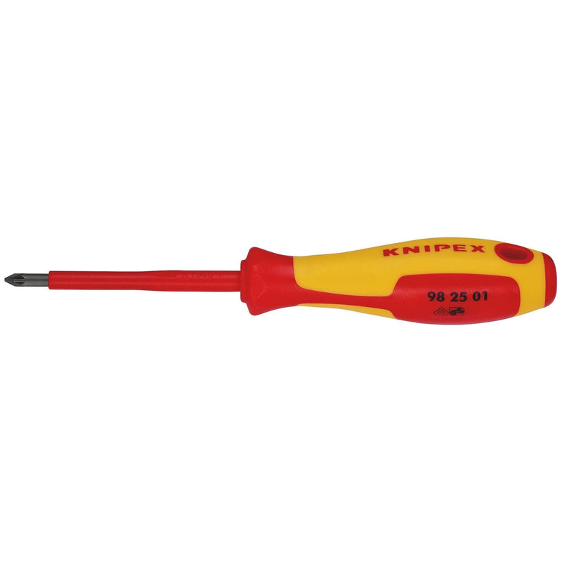 Draper Knipex 98 25 01 VDE Insulated Pozidriv Screwdriver, PZ1 x 80mm Draper - Town Tools