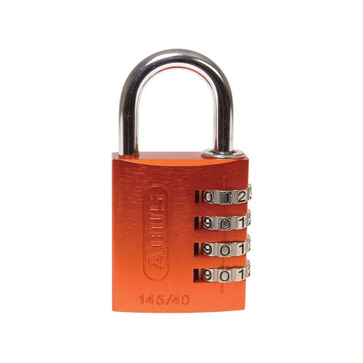 Abus Mechanical 145/40 40mm Aluminium Combination Padlock Orange 49527 ABUS Mechanical - NorthantsTrade Northampton 