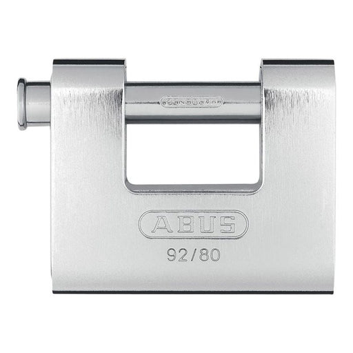 Abus Mechanical 92/80mm Monoblock Brass Body Shutter Padlock ABUS Mechanical - RockBottom Northampton 