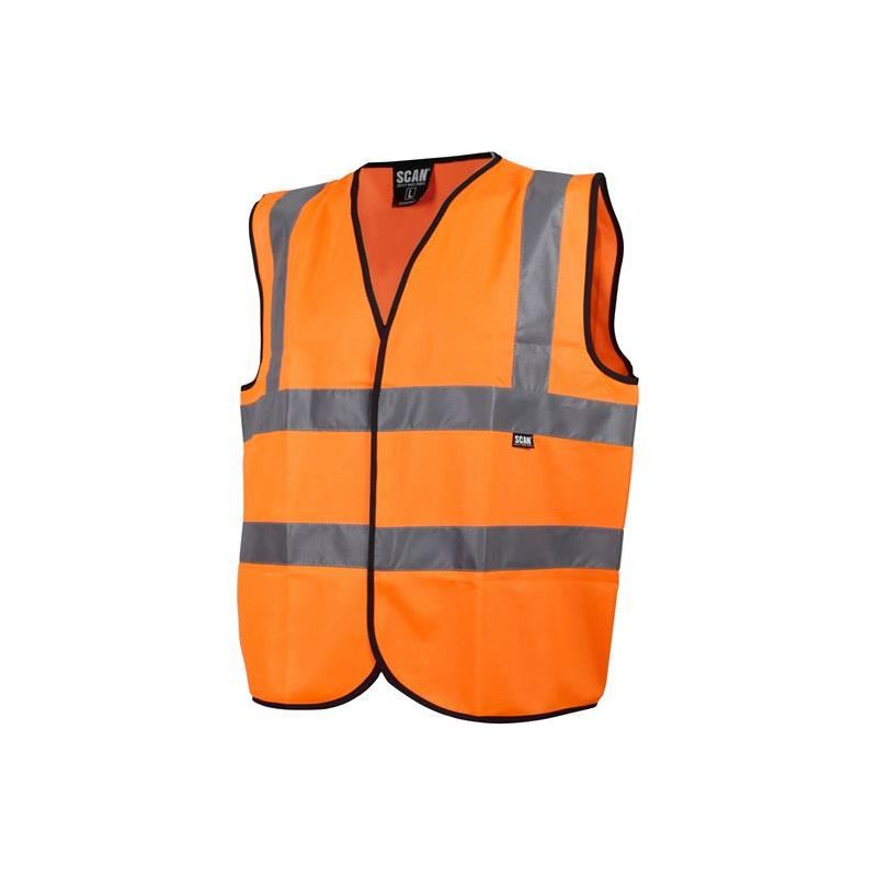 Scan Hi-Vis Waistcoat Orange - XXXL (56in) Scan - RockBottom Nothampton