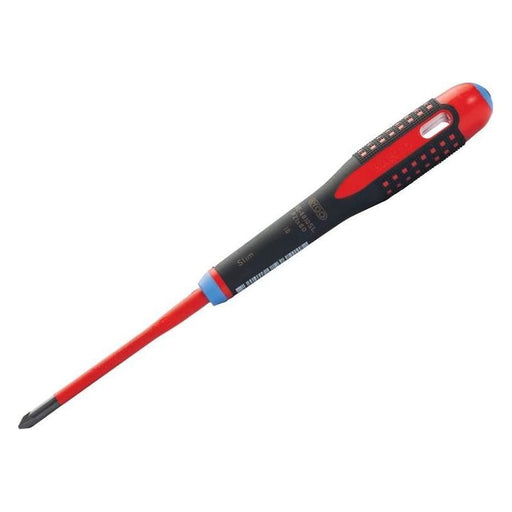 Bahco ERGO™ Slim VDE Insulated Pozidriv Screwdriver PZ1 x 80mm Bahco - RockBottom Northampton