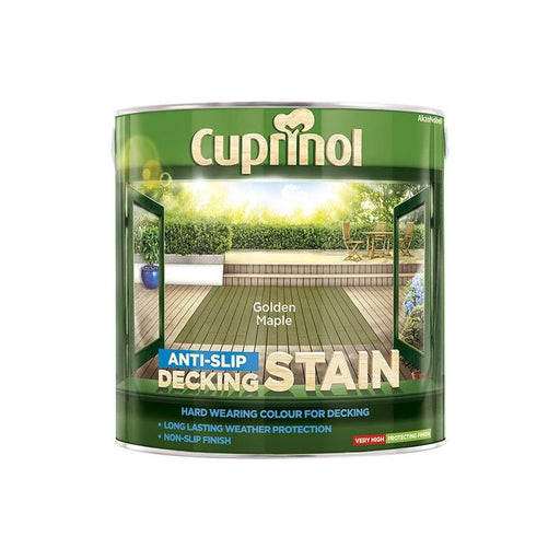 Cuprinol Anti-Slip Decking Stain Golden Maple 2.5 litre Cuprinol - RockBottom Northampton