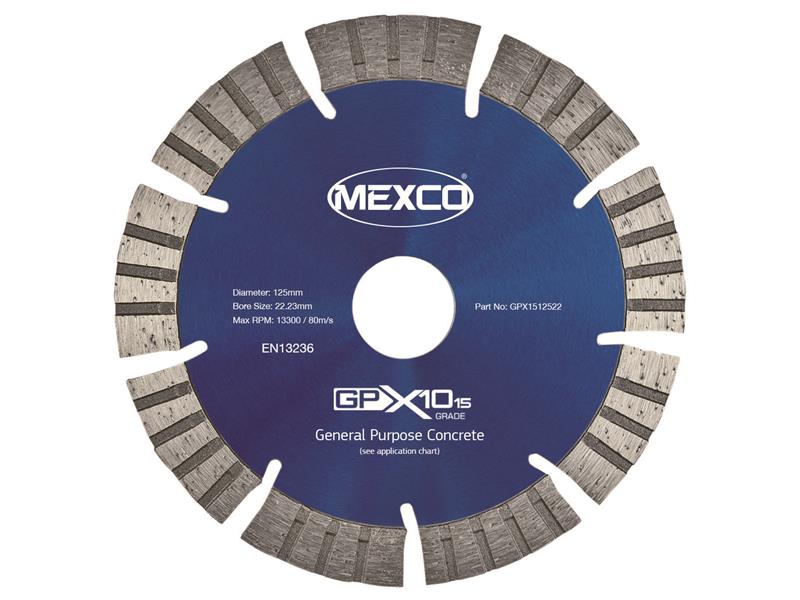MEXCO - GPX10-15 Concrete Diamond Blade 125 x 22mm