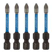 Draper Expert PZ-Type Impact Screwdriver Bits, No.1 x 50mm, 1/4" Hex (Pack of 5) Draper - Town Tools 