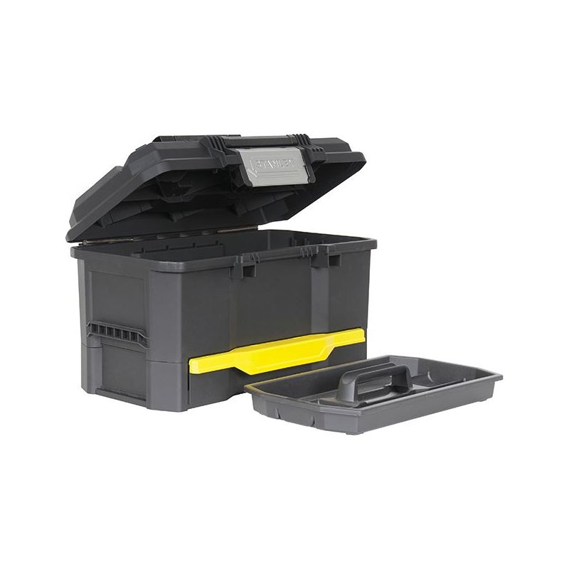 Stanley® Hand Tools One Touch Toolbox with Drawer 48cm (19in) STANLEY® Hand Tools - RockBottom Nothampton