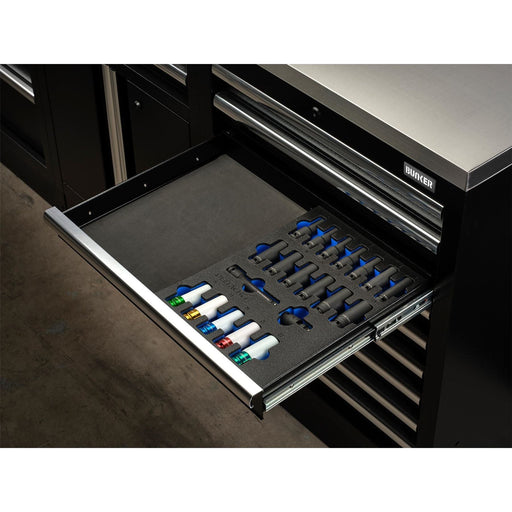 Draper Bunker Impact Socket Set in EVA Foam Inlay, 1/2" (20 Piece) Draper - Town Tools