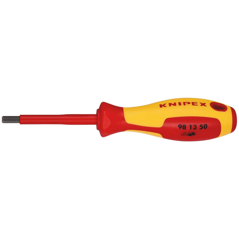 Draper Knipex 98 13 50 VDE Insulated Hexagon Screwdriver, 5.0 x 75mm Draper - Town Tools