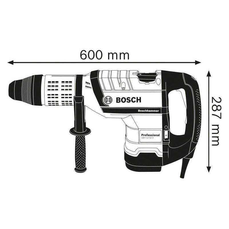 Bosch GBH 12-52 D SDS-Max Professional Rotary Hammer 1700W 110V Bosch - RockBottom Northampton