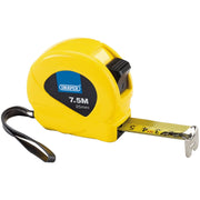 Draper Measuring Tapes, 7.5m/25ft x 25mm, 3 Colours (Dispenser of 12) Draper - Town Tools