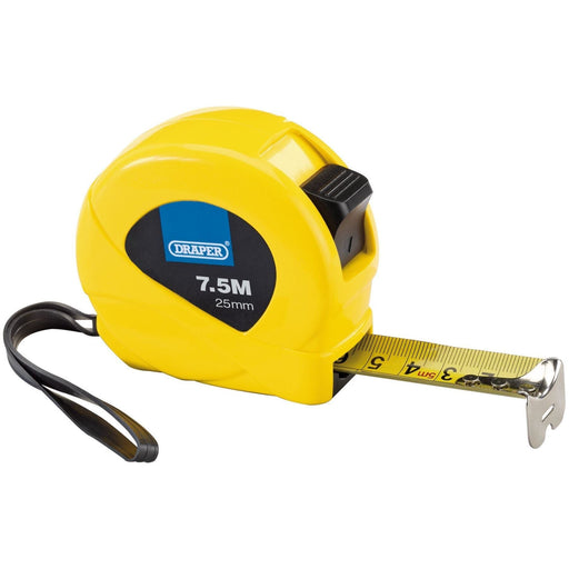 Draper Measuring Tapes, 7.5m/25ft x 25mm, 3 Colours (Dispenser of 12) Draper - Town Tools