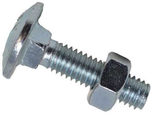 METALMATE Cup Square Hex Bolt & Nut ZP M6 x 25mm Box 50 METALMATE� - RockBottom Northampton