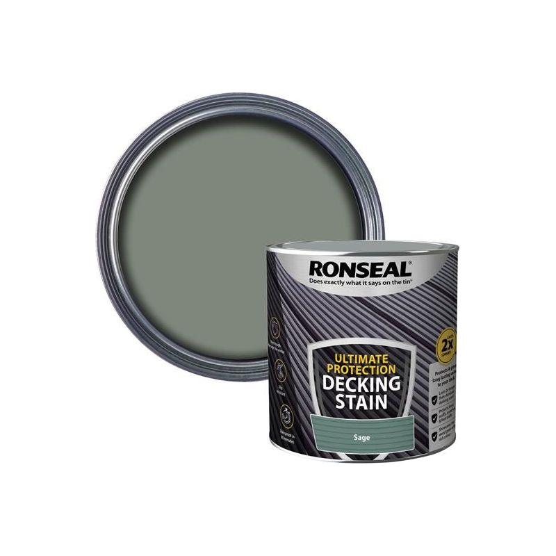 Ronseal Ultimate Protection Decking Stain Sage 2.5 litre Ronseal - RockBottom Nothampton