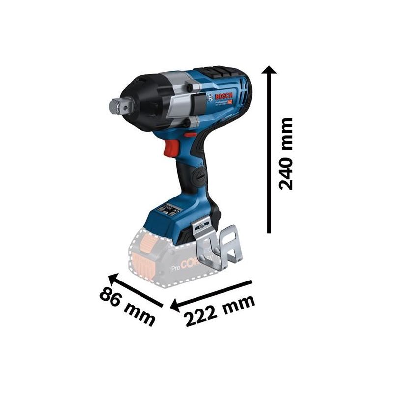Bosch GDS 18V-1050 HC Pro BITURBO 3/4in Impact Wrench 18V Bare Unit Bosch - RockBottom Northampton