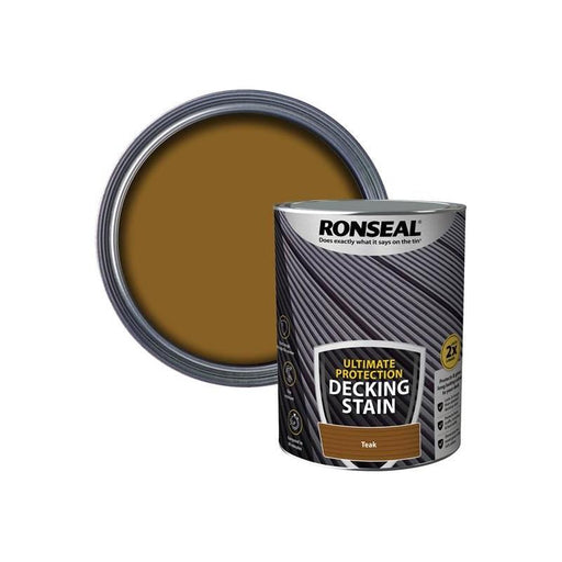 Ronseal Ultimate Protection Decking Stain Rich Teak 2.5 litre Ronseal - RockBottom Nothampton