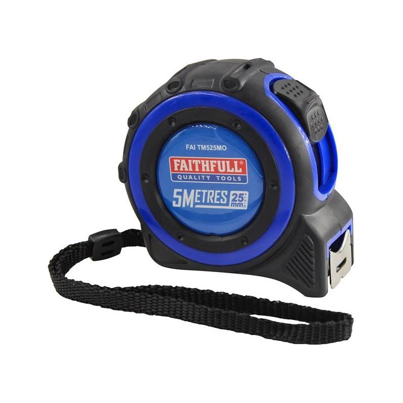 Faithfull Trade Tape Measure 5m (Width 25mm) (Metric Only) Faithfull - RockBottom Northampton