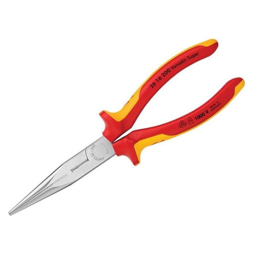 Knipex VDE Long Snipe Nose Side Cutting Pliers 200mm Knipex - RockBottom Northampton
