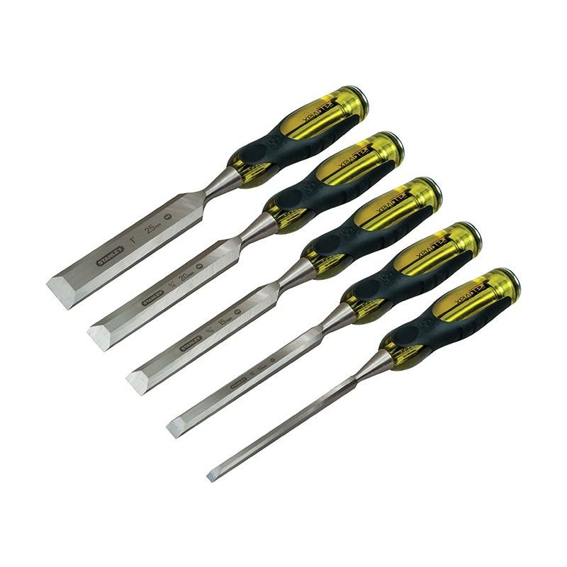 Stanley® Hand Tools FatMax® Bevel Edge Chisel with Thru Tang Set, 5 Piece STANLEY® Hand Tools - RockBottom Nothampton