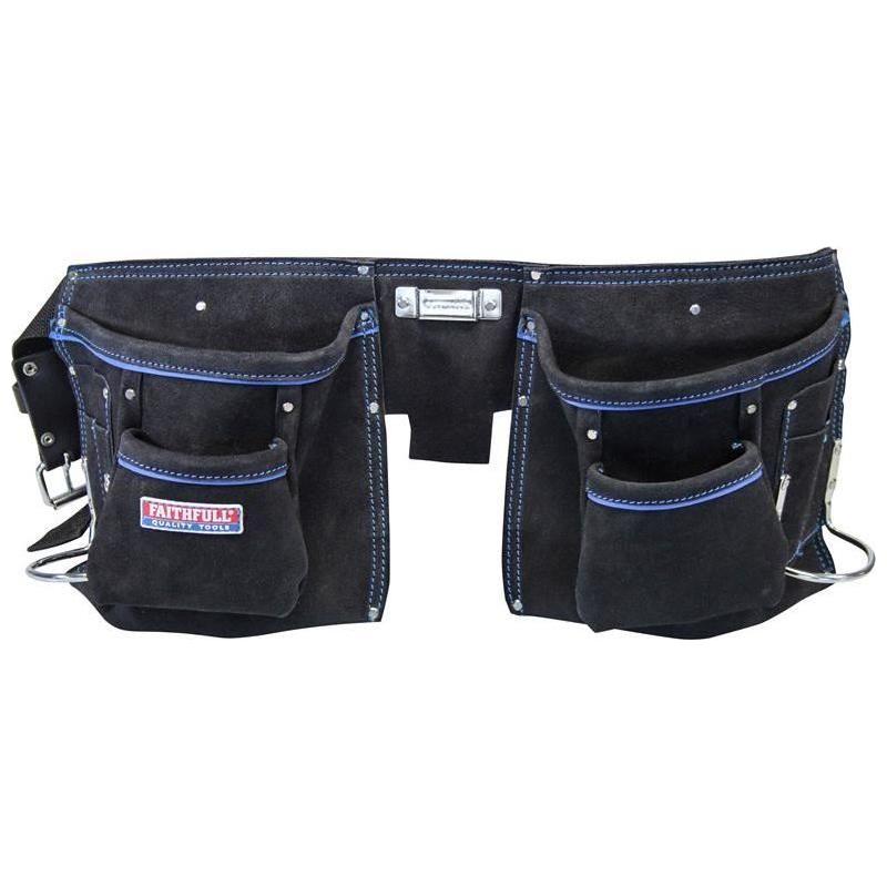 Faithfull Double Tool & Nail Pouch Faithfull - RockBottom Northampton