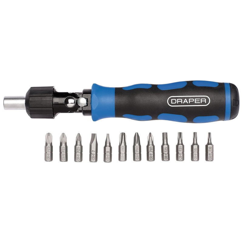 Draper Ratchet Screwdriver and Bit Set (13 Piece) Draper - Town Tools