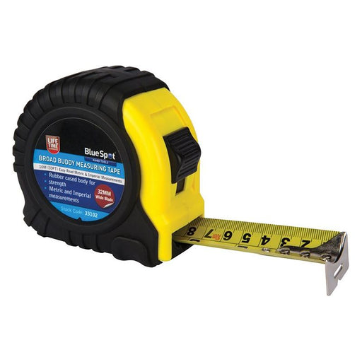 Bluespot Tools Broad Buddy Pocket Tape 10m/33ft (Width 32mm) BlueSpot Tools - RockBottom Northampton