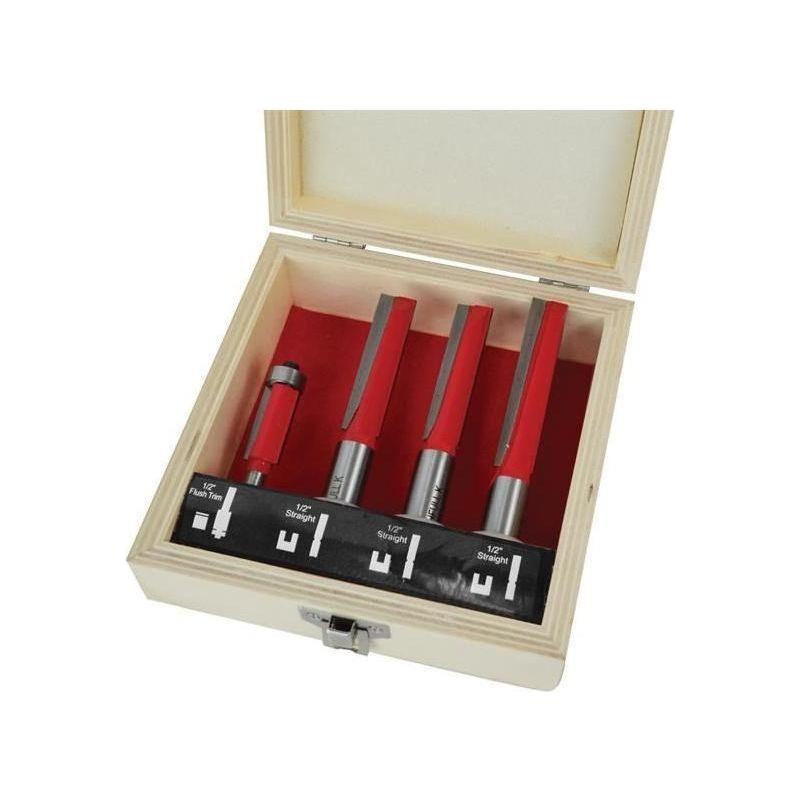 Faithfull Router Bit Set for Worktop Jig, 4 Piece Faithfull - RockBottom Northampton