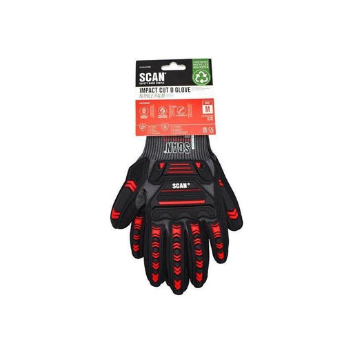 Scan Nitrile Palm Impact Cut D Gloves - M (Size 8) Scan - RockBottom Nothampton