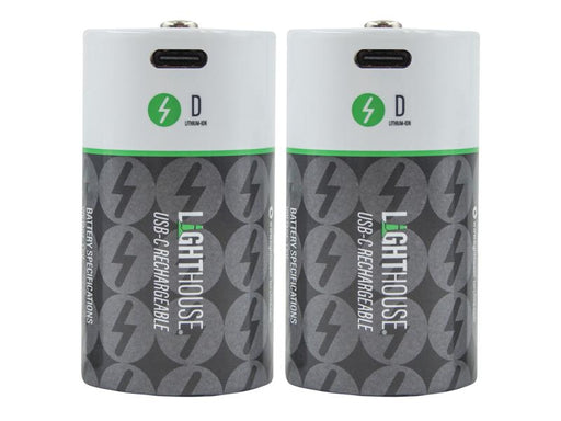 Lighthouse D USB-C Rechargeable Battery Li-ion Pack of 2